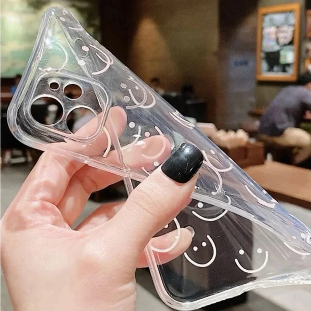 ⚠️Clearance🫧iPhone 14/Pro/Pro Max Cute Smiley Face Clear iPhone Case Brand New - Picture 4 of 4